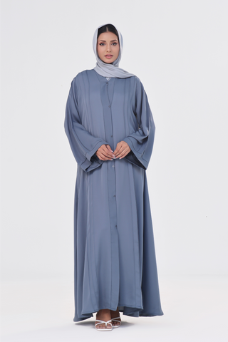 Ultimate Basic Abaya With Pockets - French Blue