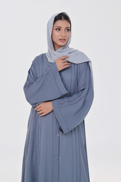 Ultimate Basic Abaya With Pockets - French Blue