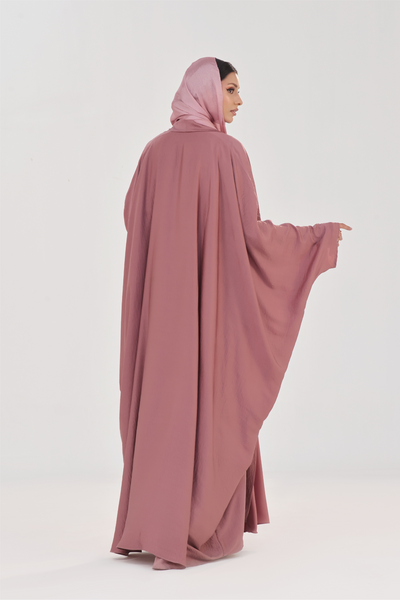 Luxe Layer Farasha Cut Abaya - Rose Mauve