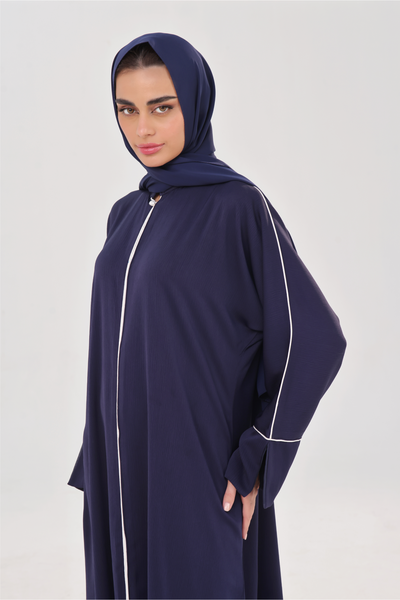 Everyday Staple Slit-sleeved Abaya - Vivid Blue