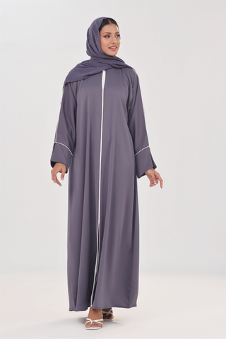 Everyday Staple Slit-sleeved Abaya - Steel Grey