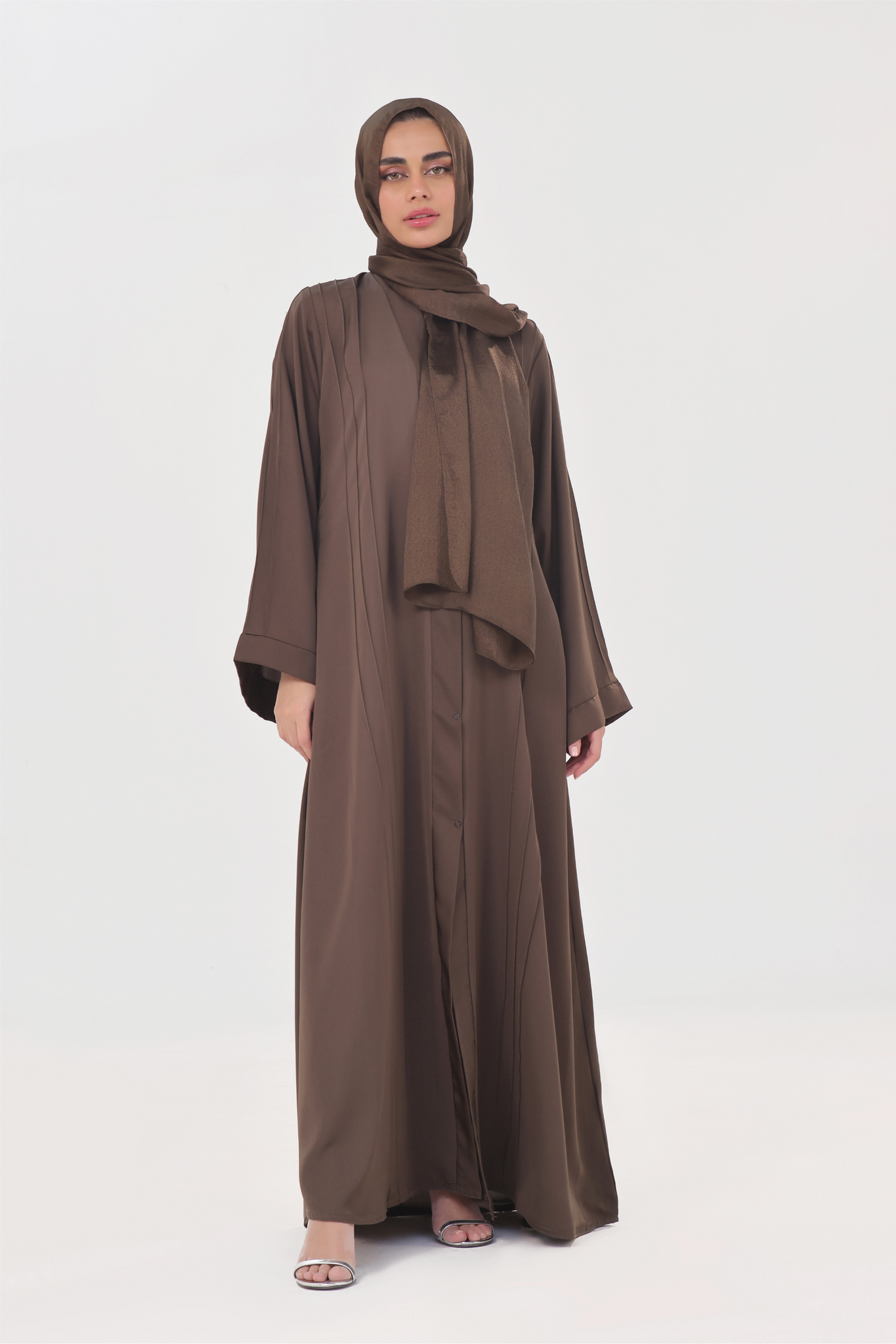 Ultimate Basic Abaya With Pockets - Truffle Brown