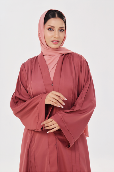 Ultimate Basic Abaya With Pockets - Rosewood