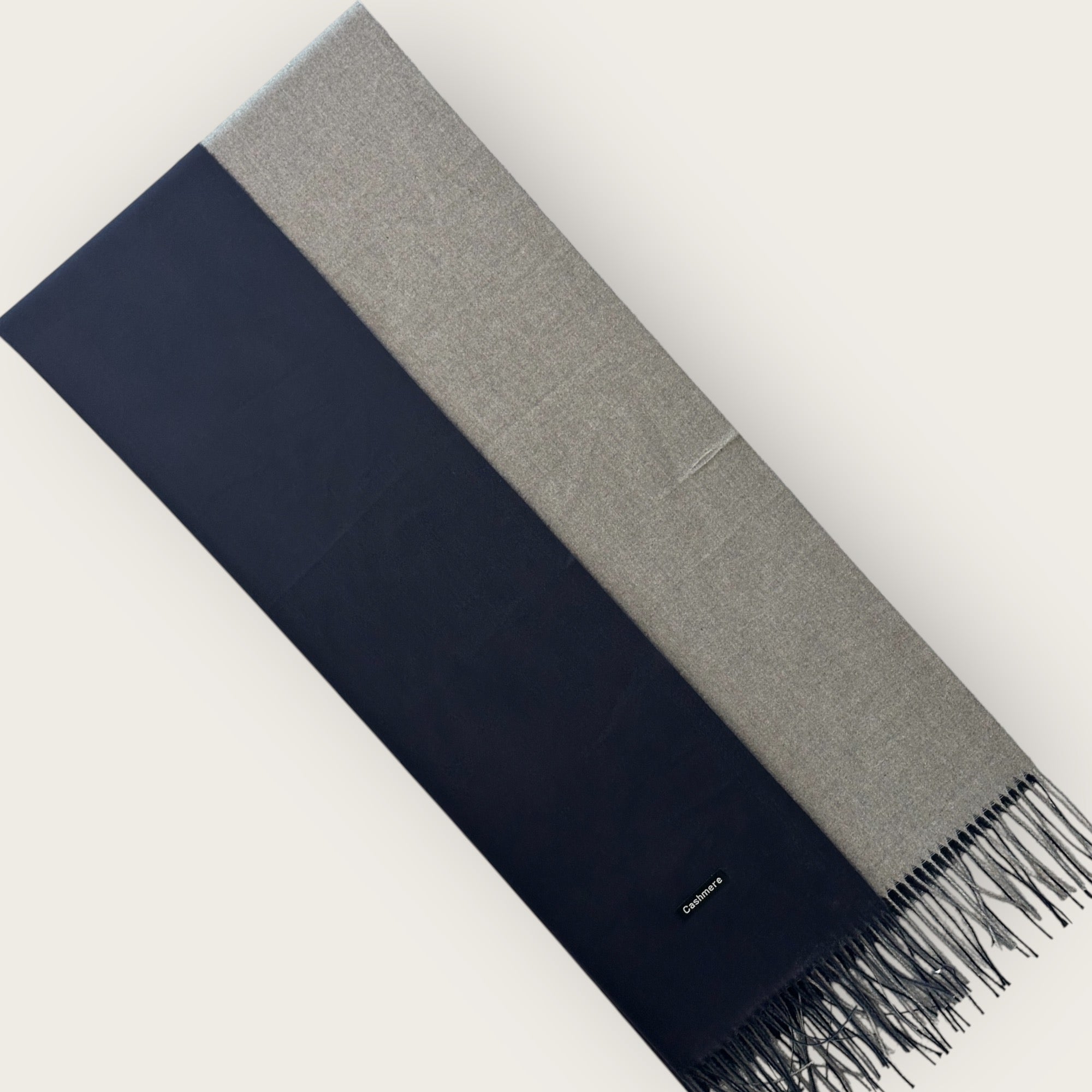 Reversible Dual Tone Woolen Cashmere - Navy Grey