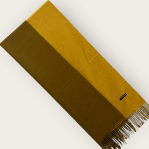 Reversible Dual Tone Woolen Cashmere - Mustard Brown