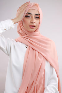 Matching Hijab & Cap Set - Peach