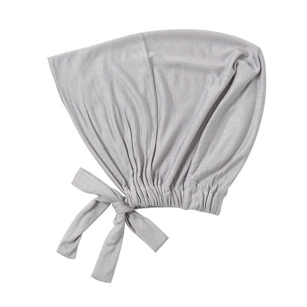 Bamboo Full Coverage Hijab Cap - Soft Grey