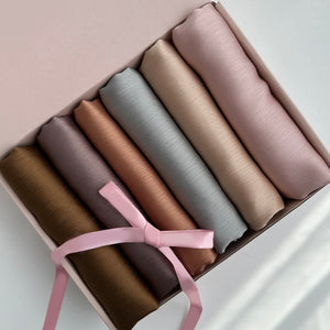 Exclusive Silk Hijab Gift Box - Bronzed Neutrals