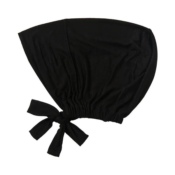 Bamboo Full Coverage Hijab Cap - Black