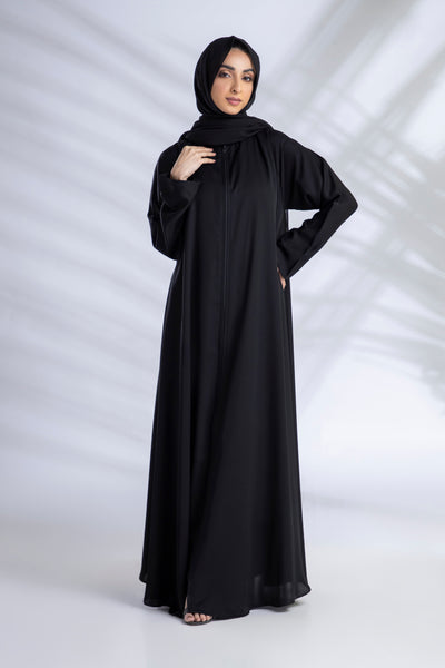 Premium Everyday Abaya + Hijab Set - Black