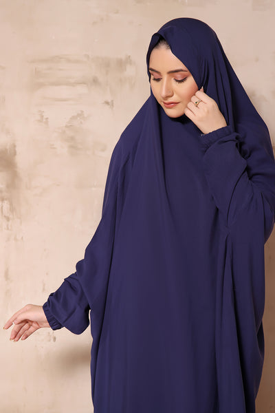 Namaz Gown - Navy Blue