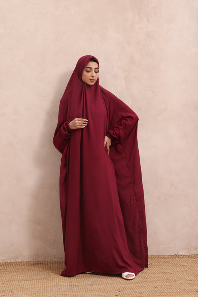 Namaz Gown - Maroon