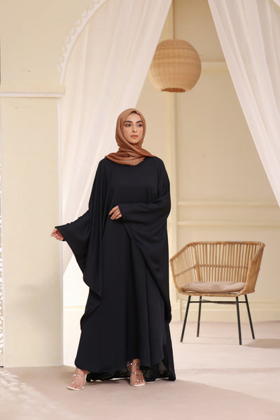 Classic Butterfly Abaya In Black