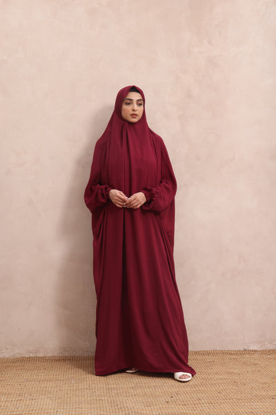 Namaz Gown - Maroon