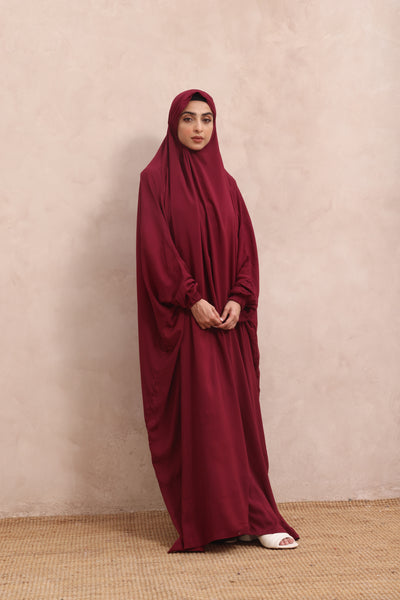 Namaz Gown - Maroon