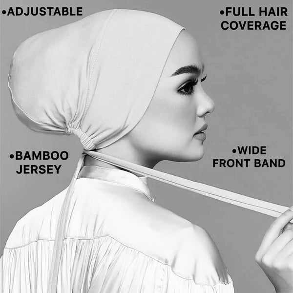 Bamboo Full Coverage Hijab Cap - Nude Rose