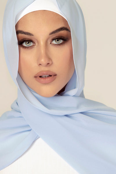 Plain Georgette - Baby Blue