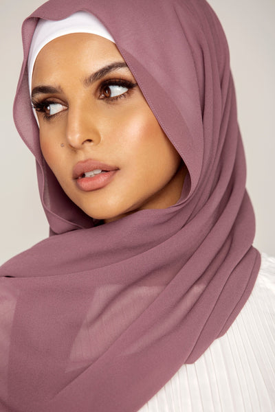 Plain Georgette - Dark Mauve