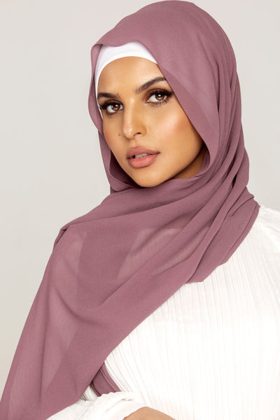 Plain Georgette - Dark Mauve