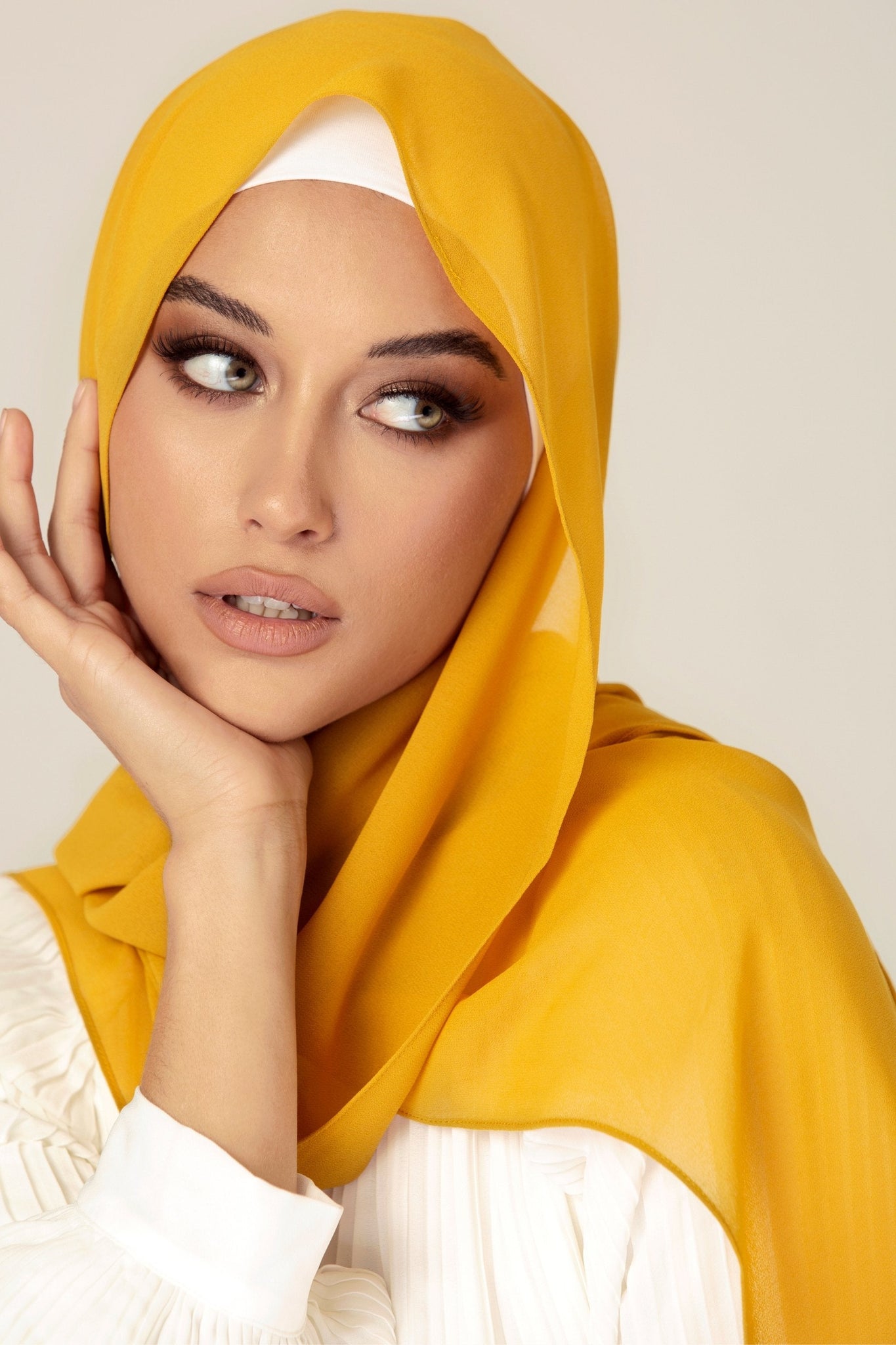 Plain Georgette - Mustard