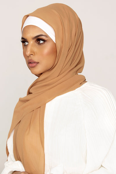 Plain Georgette - Golden Brown