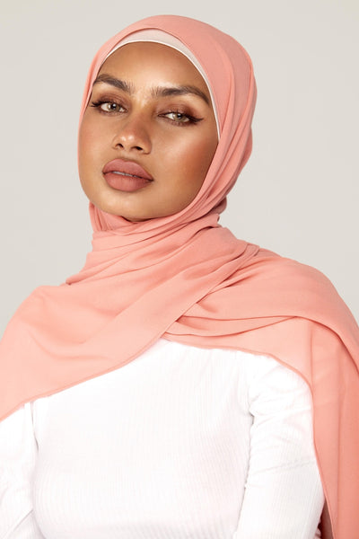 Plain Georgette - Soft Peach