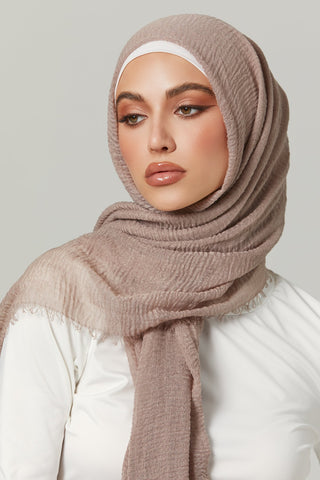 Soft Crinkle Hijabs- Taupe