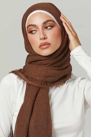 Soft Crinkle Hijabs- Coffee