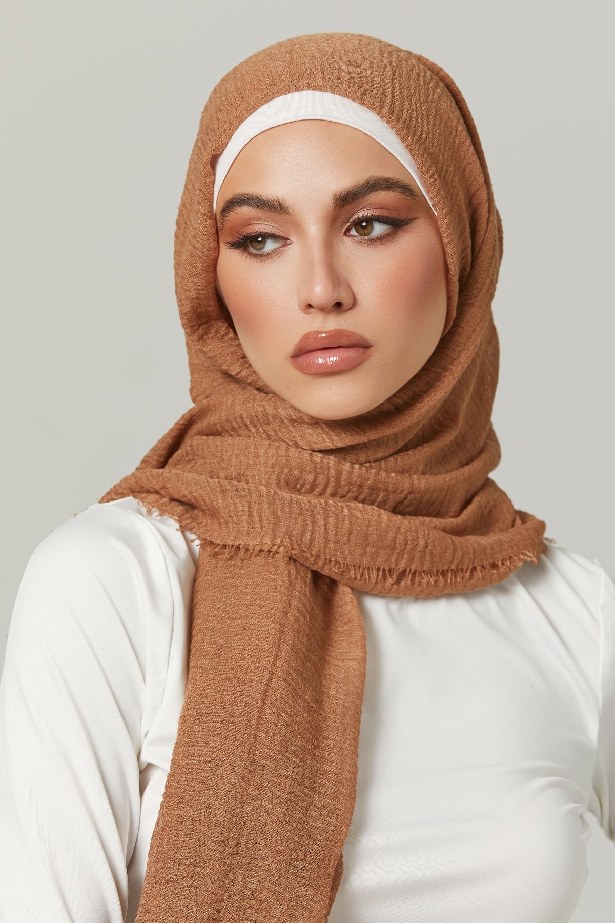 Soft Crinkle Hijabs- Hazelnut