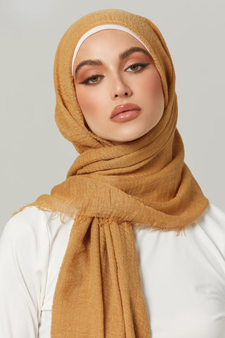 Soft Crinkle Hijabs- Golden Brown