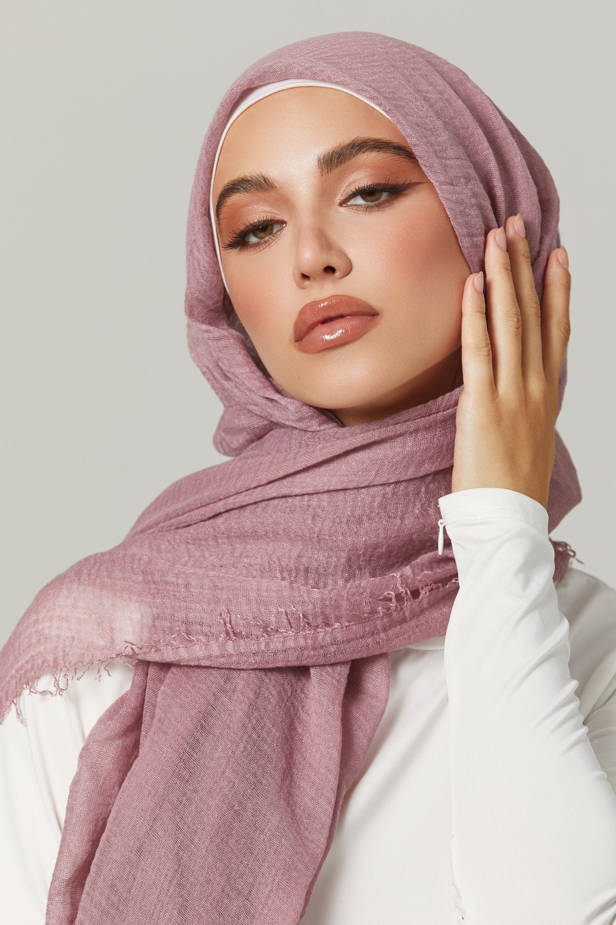 Soft Crinkle Hijabs- Deep Mauve