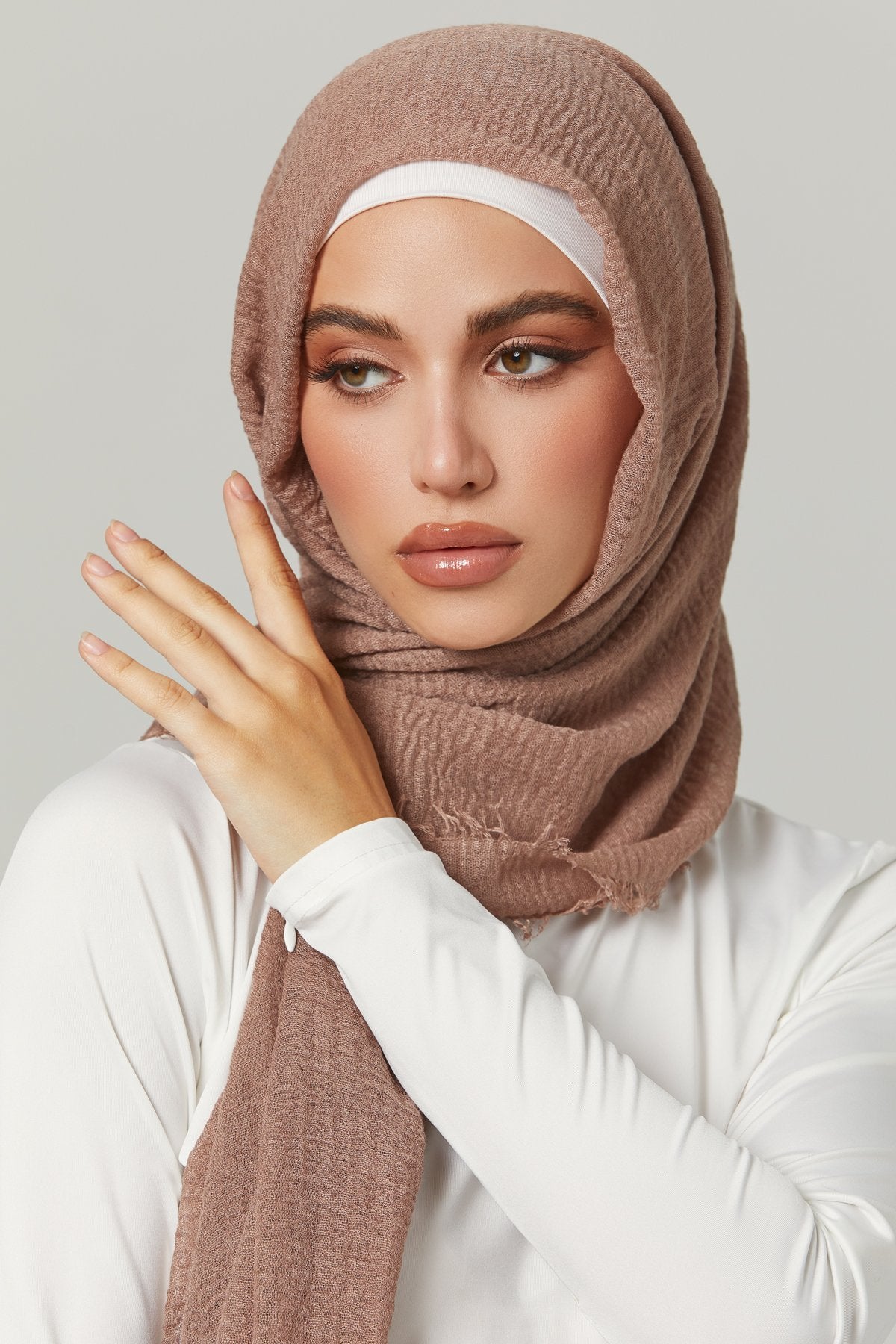 Soft Crinkle Hijabs- Walnut