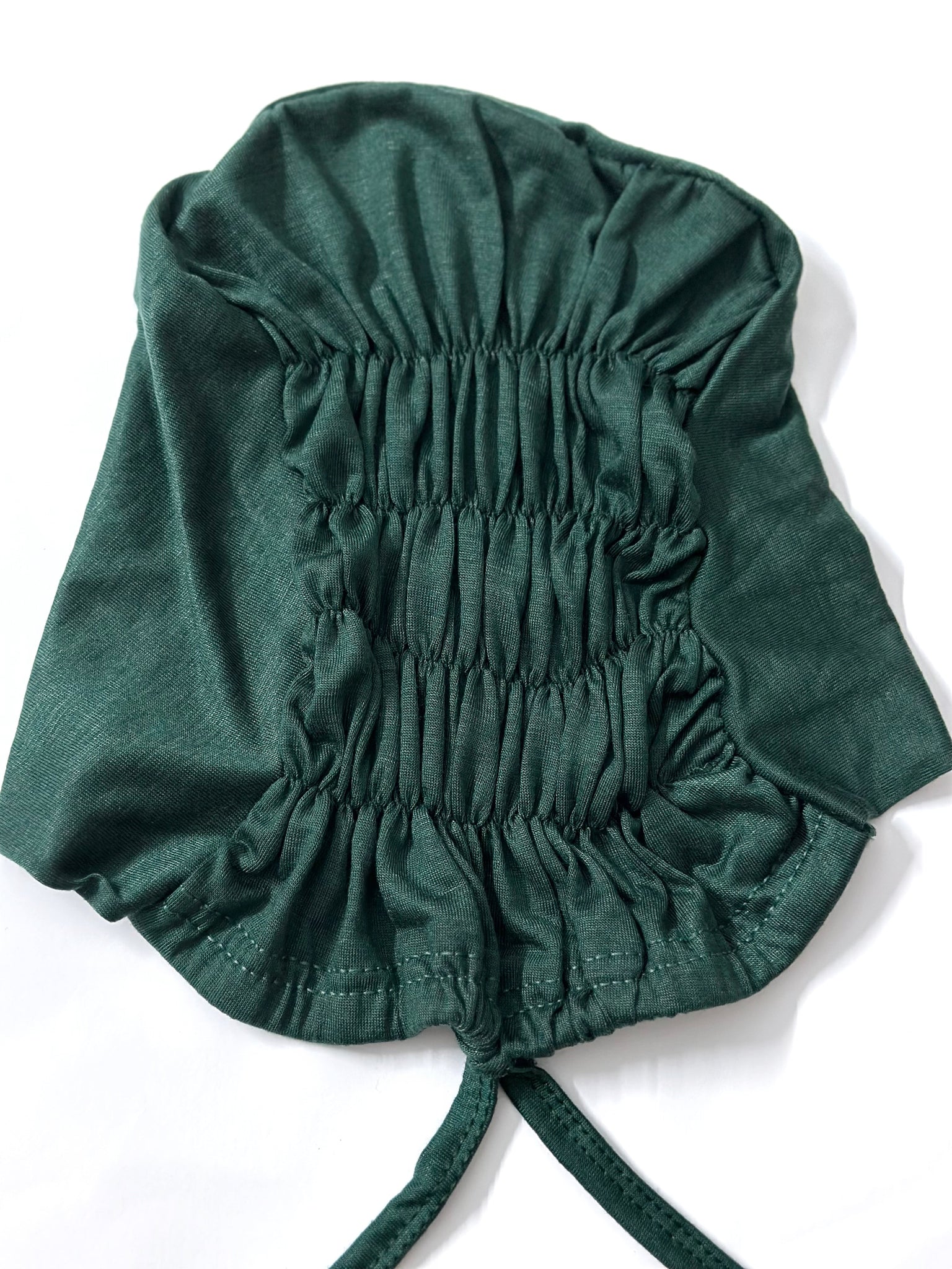 Essential Ruched Hijab Cap - Bottle Green