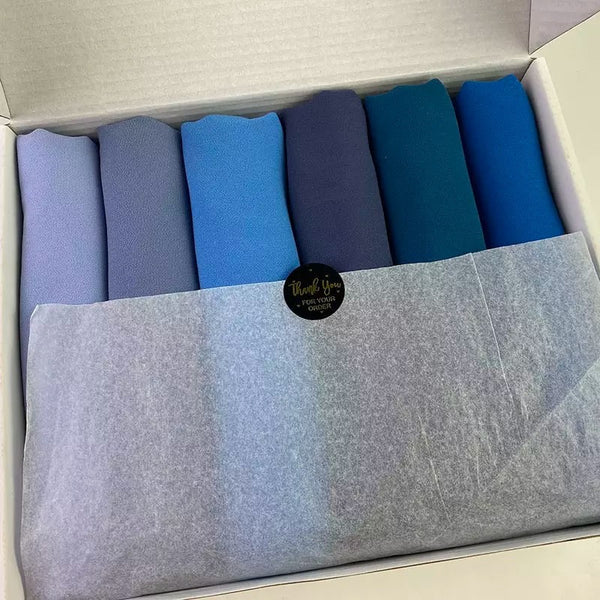 Georgette Hijab Box - Blue Moon