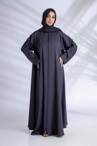 Premium Everyday Abaya + Hijab Set - Charcoal