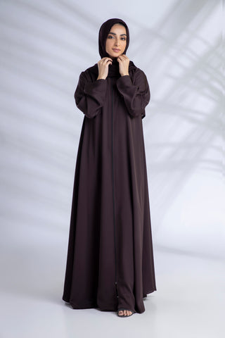 Premium Everyday Abaya + Hijab Set - Coffee