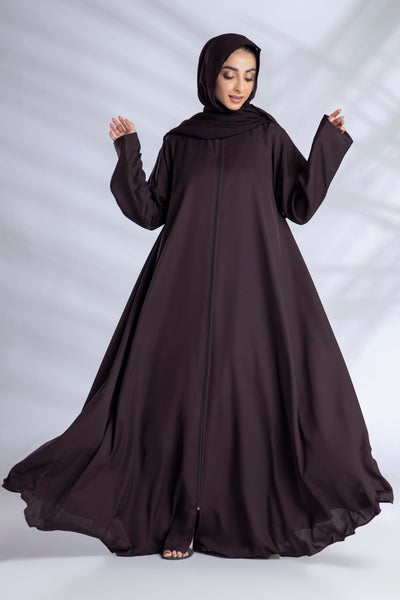 Premium Everyday Abaya + Hijab Set - Coffee