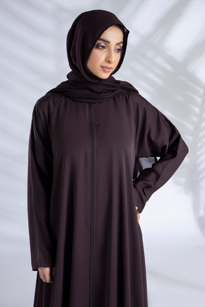 Premium Everyday Abaya + Hijab Set - Coffee