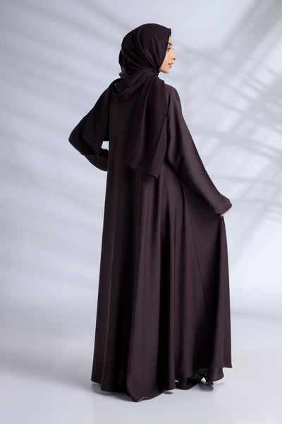 Premium Everyday Abaya + Hijab Set - Coffee