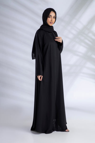 Premium Everyday Abaya + Hijab Set - Black