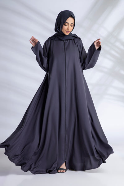 Premium Everyday Abaya + Hijab Set - Charcoal