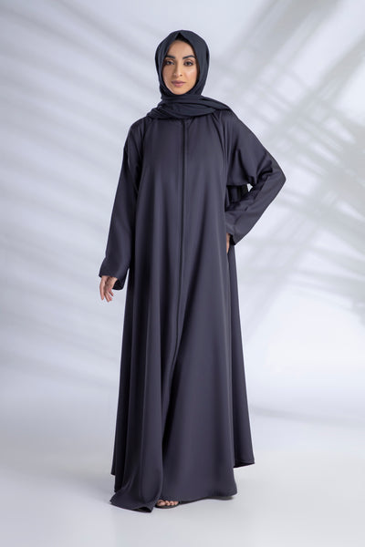 Premium Everyday Abaya + Hijab Set - Charcoal