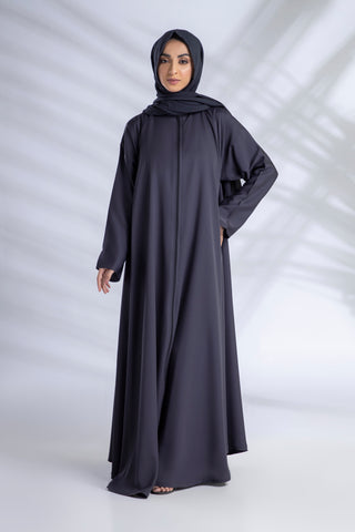 Premium Everyday Abaya + Hijab Set - Charcoal