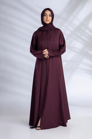 Premium Everyday Abaya + Hijab Set - Mulberry