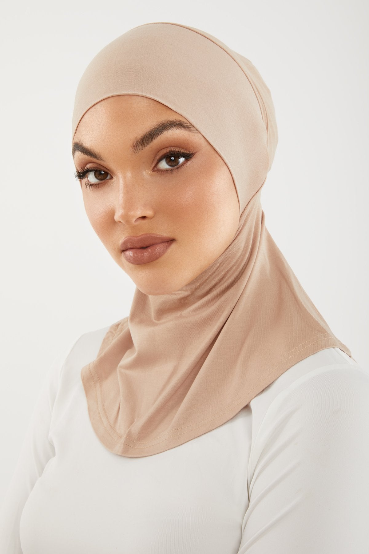 Neck Cover Hijab Caps - Nude